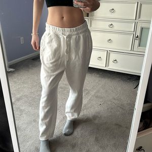 White all in motion wide leg lounge pant